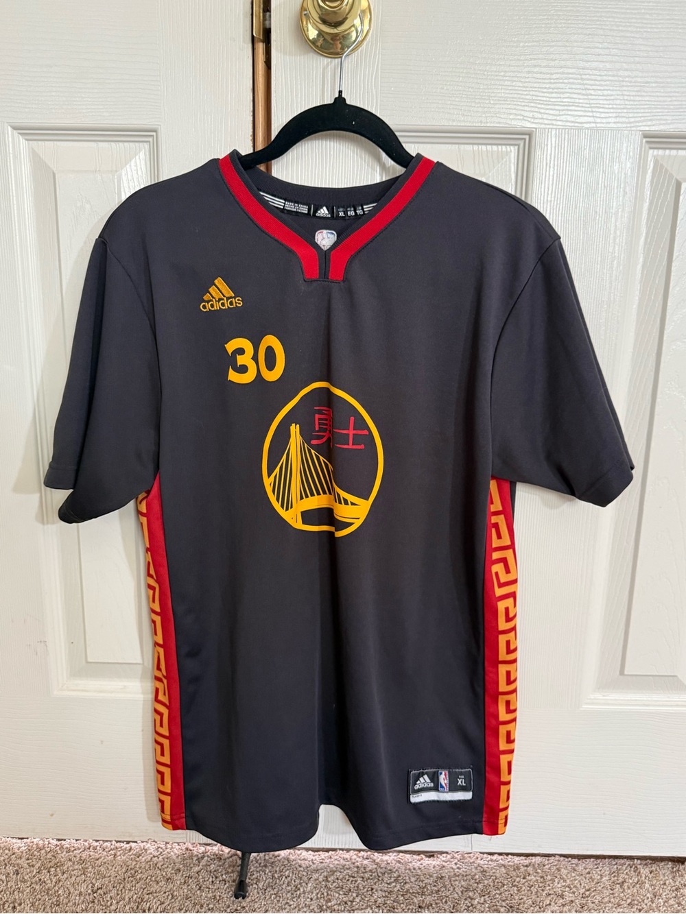 Adidas Curry 30 Warriors Chinese New Year Jersey Shirt YXL